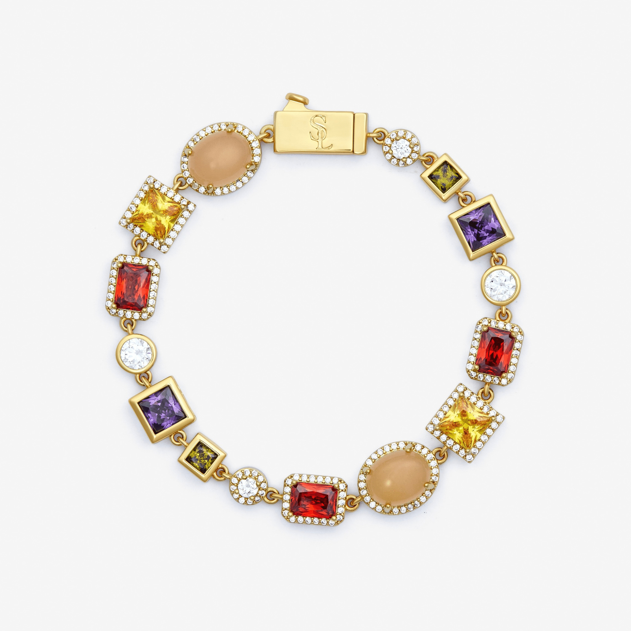 BRACELET DE GEMMES - OR - SAINT LEONE