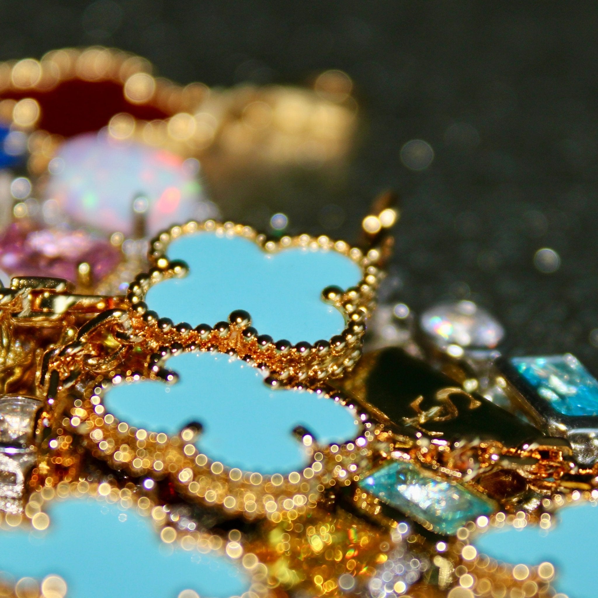 BRACELET TRÈFLE - BLEU - SAINT LEONE