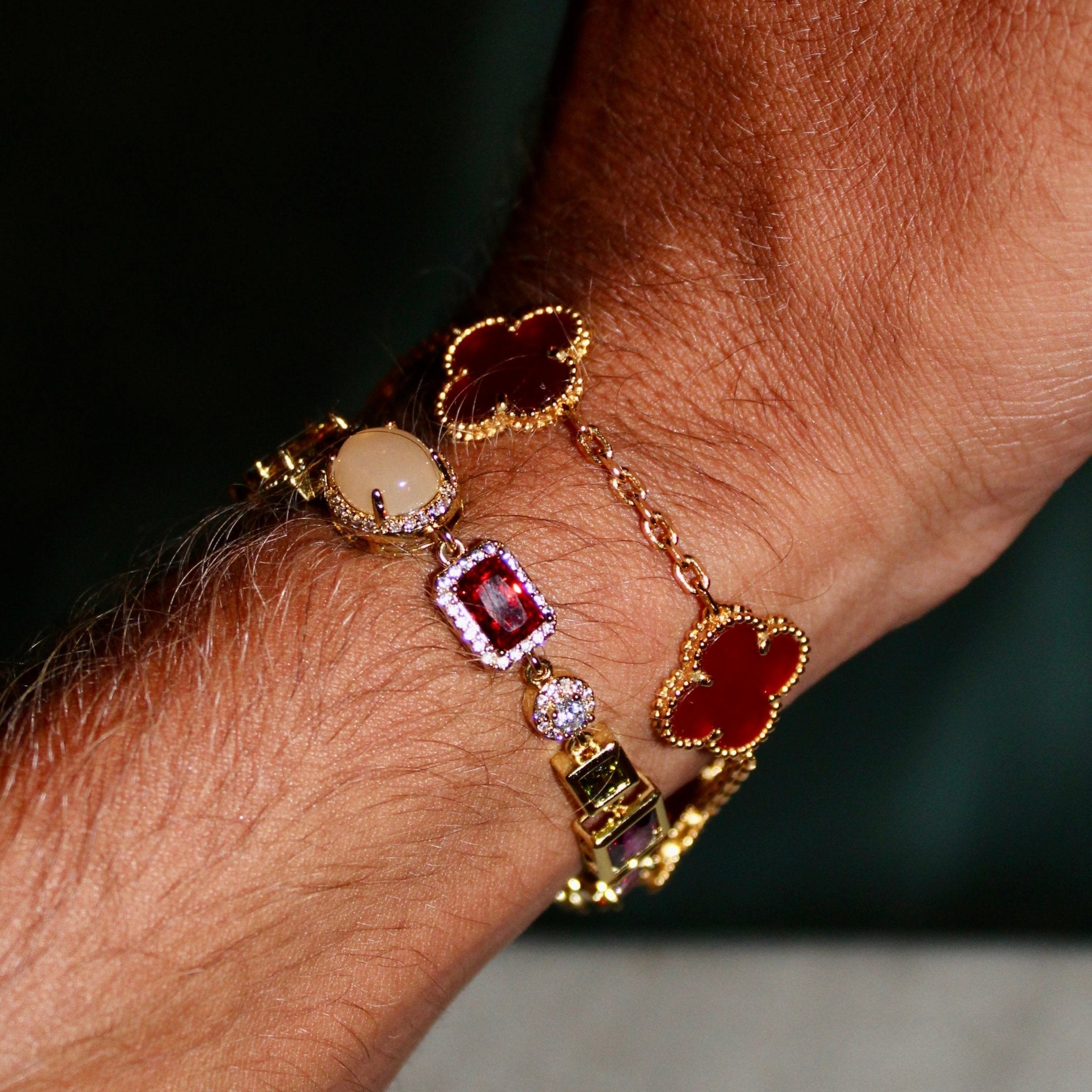 BRACELET DE GEMMES - OR - SAINT LEONE