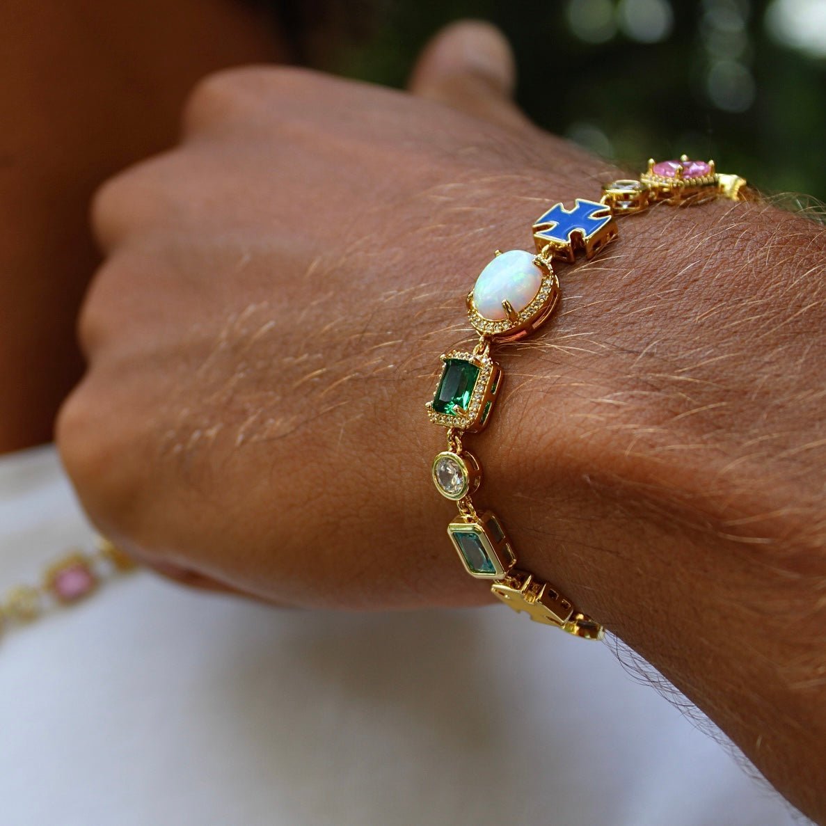 BRACELET CRUCIFIX - OR - SAINT LEONE