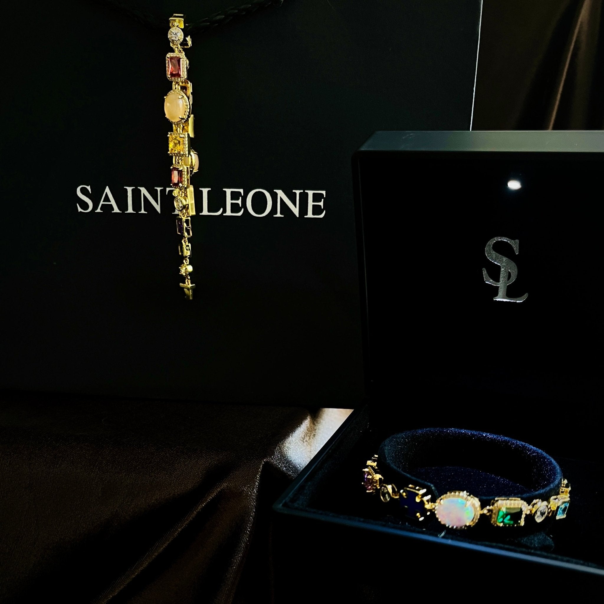 BRACELET CRUCIFIX - OR - SAINT LEONE