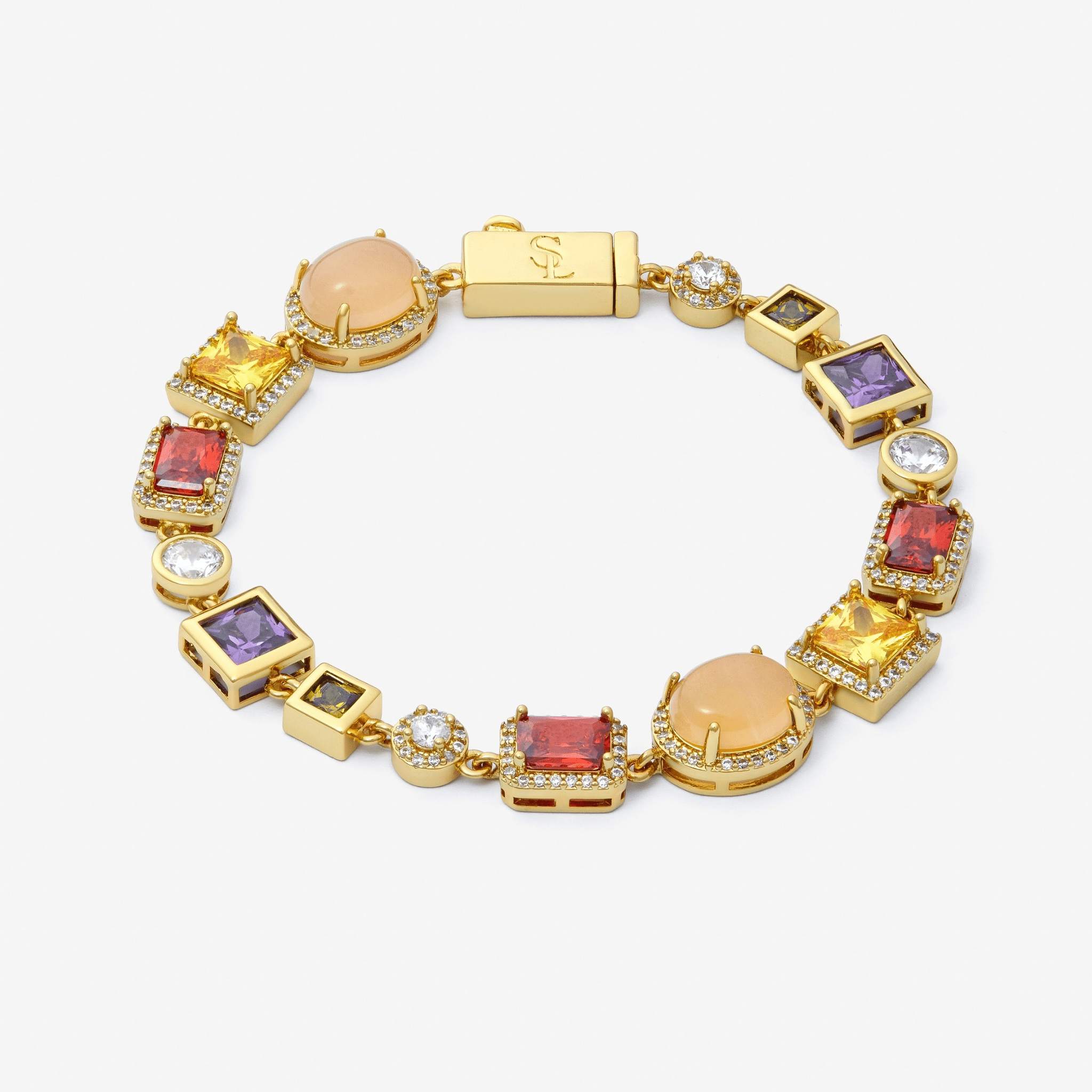 BRACELET DE GEMMES - OR - SAINT LEONE