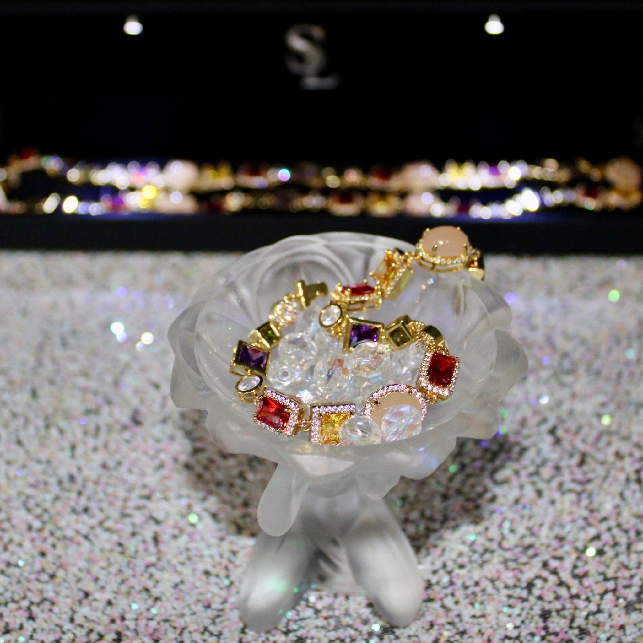 BRACELET DE GEMMES - OR - SAINT LEONE