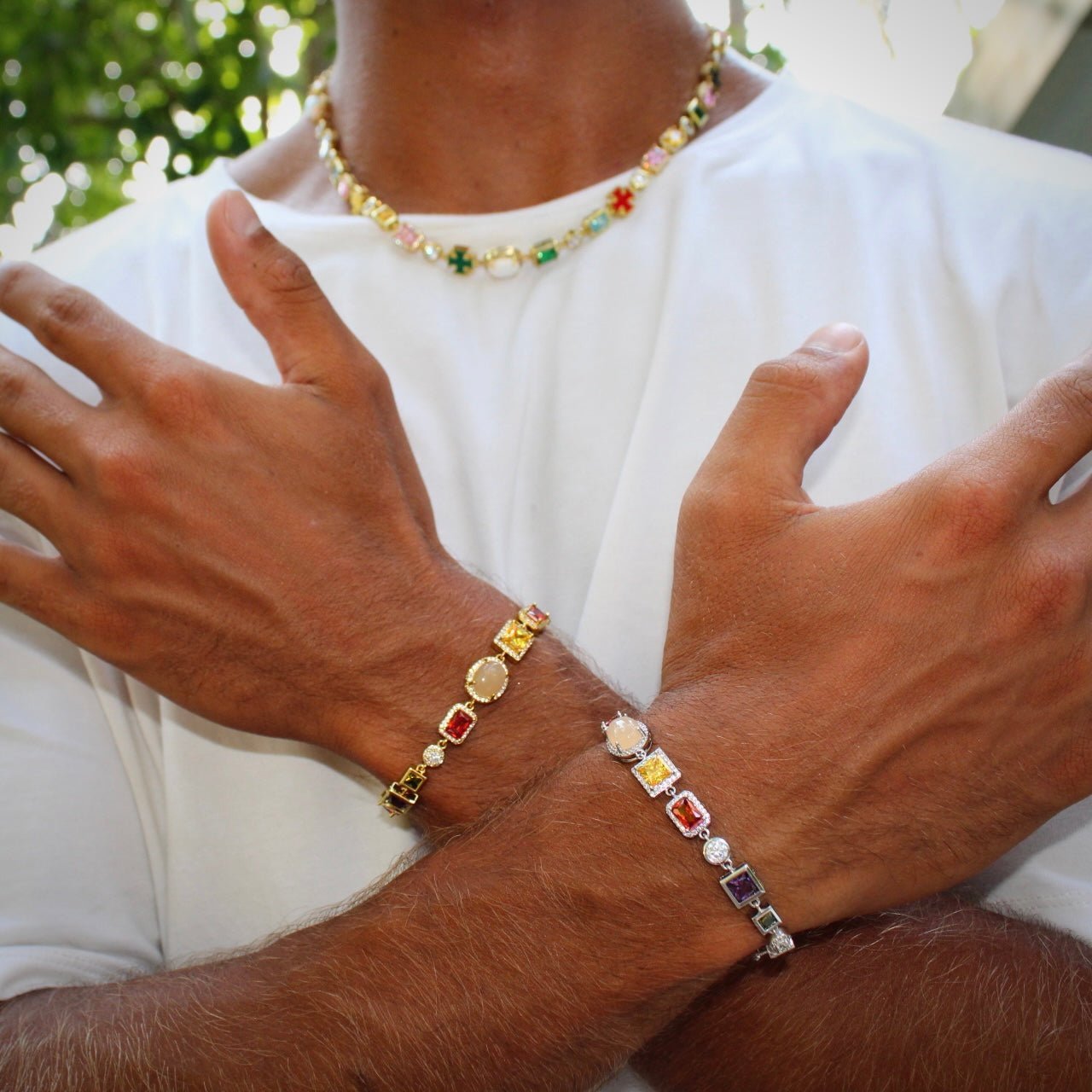 BRACELET DE GEMMES - ARGENT - SAINT LEONE