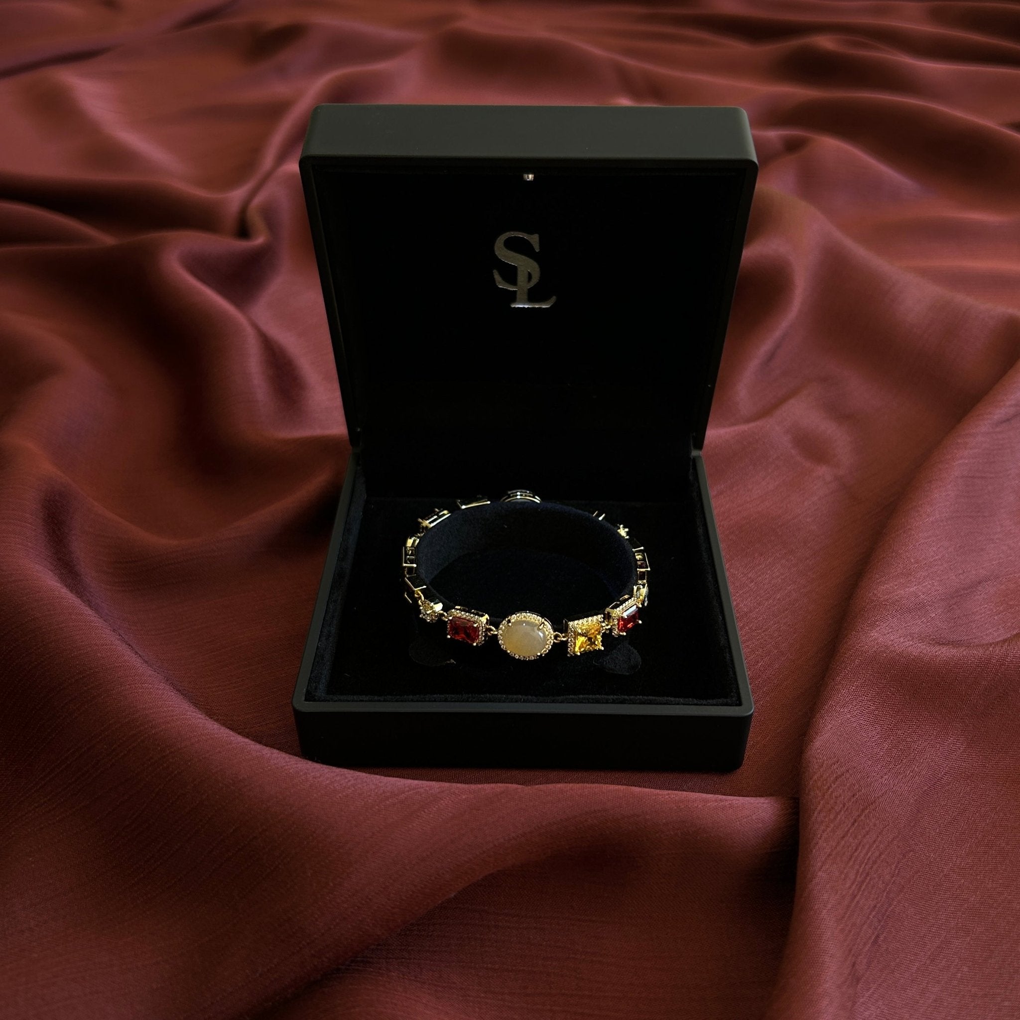 BRACELET DE GEMMES - OR - SAINT LEONE