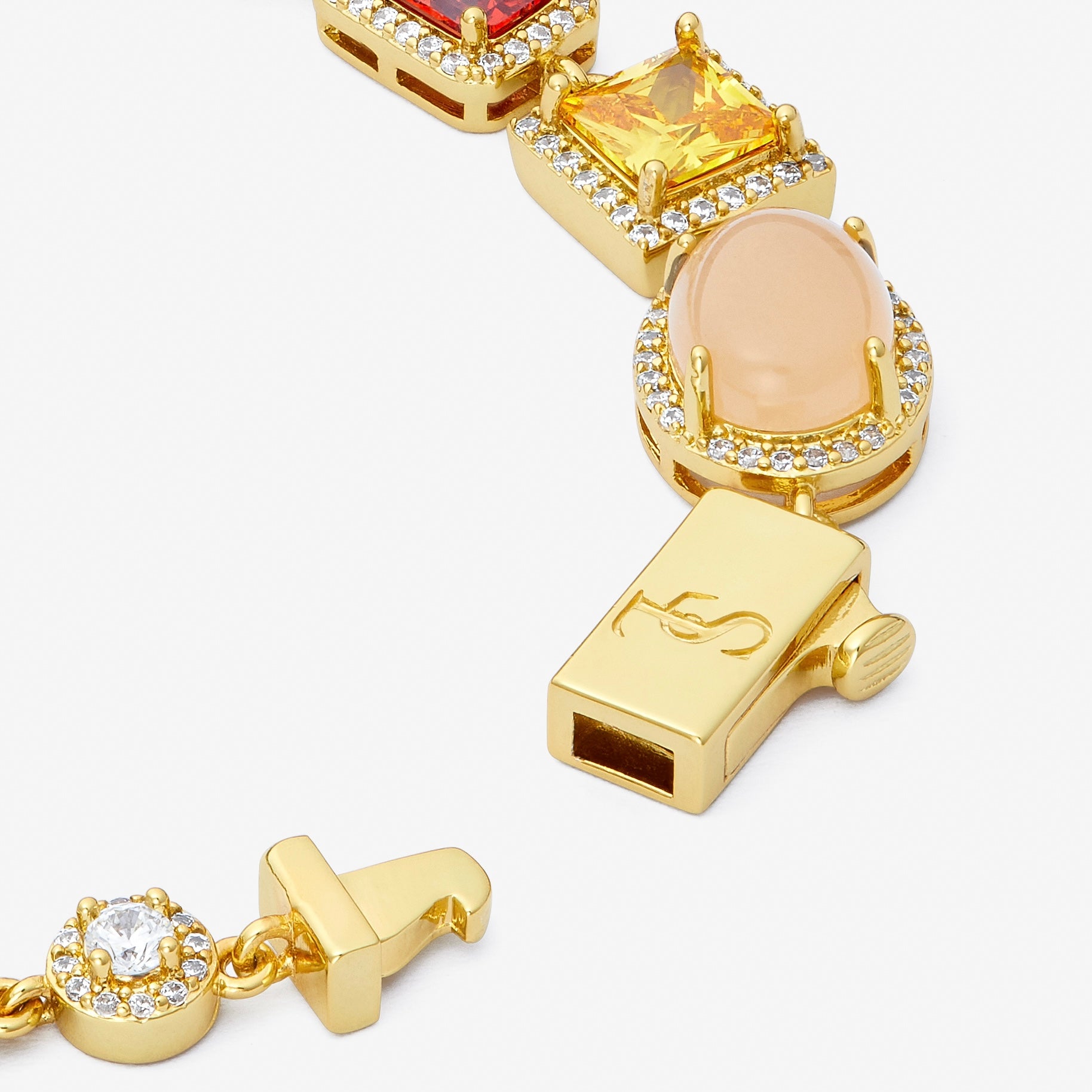 BRACELET DE GEMMES - OR - SAINT LEONE