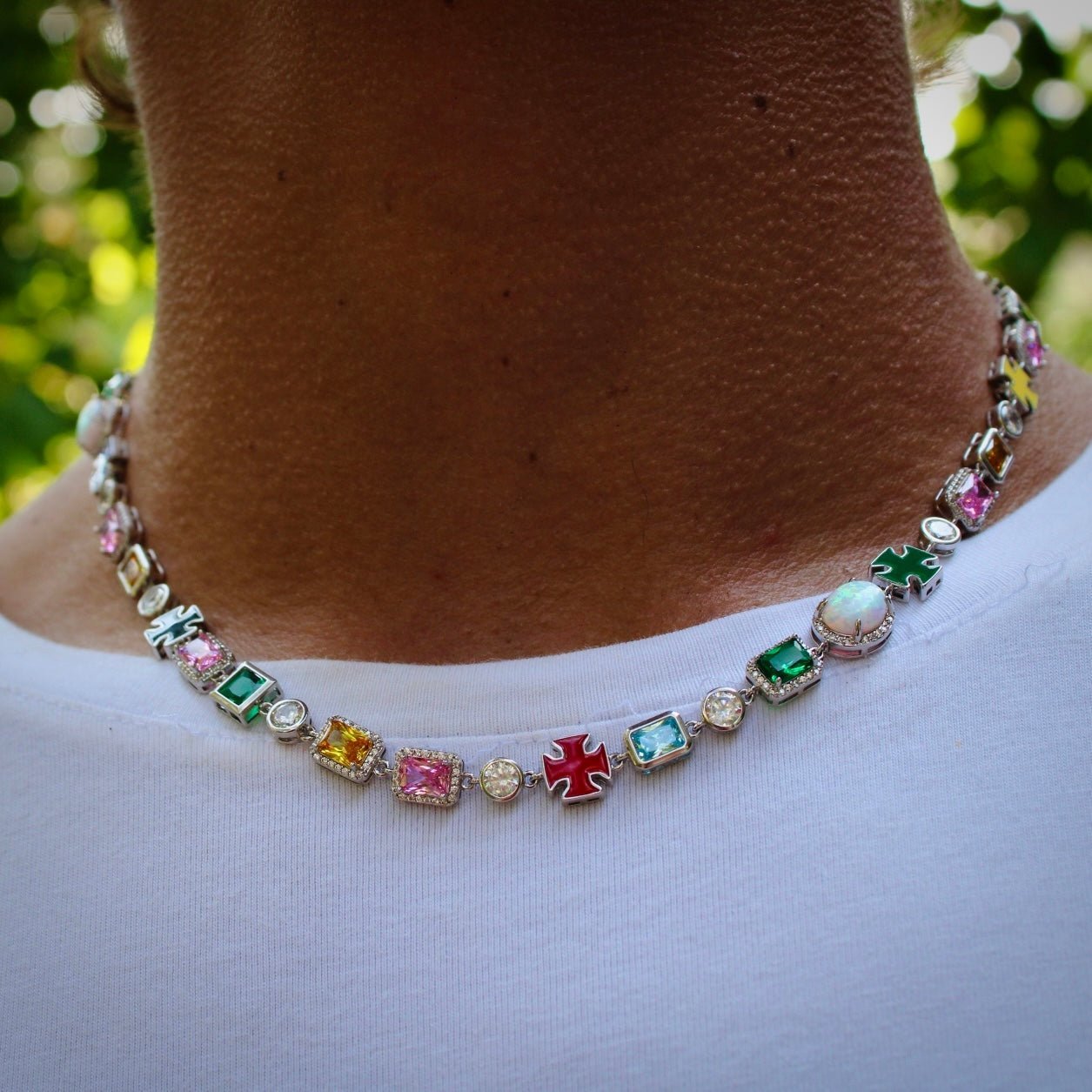 COLLIER CRUCIFIX - ARGENT - SAINT LEONE