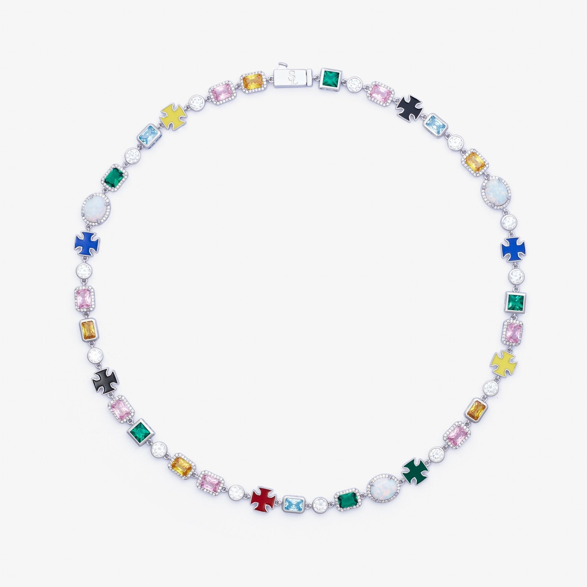 COLLIER CRUCIFIX - ARGENT - SAINT LEONE