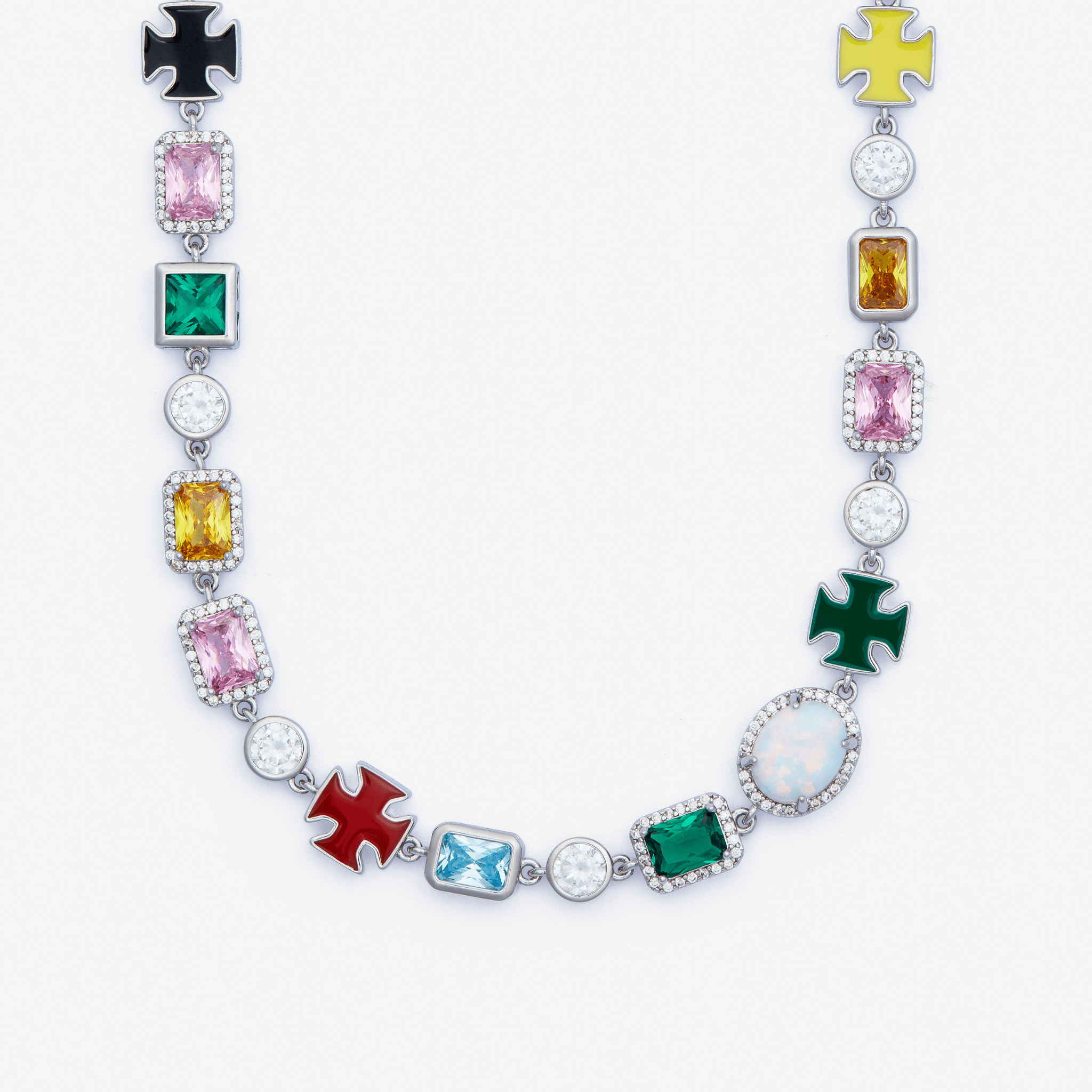 COLLIER CRUCIFIX - ARGENT - SAINT LEONE