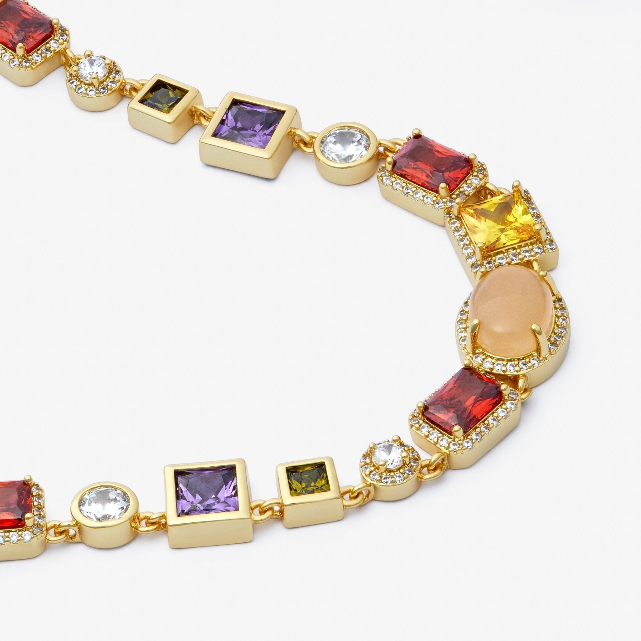 COLLIER DE GEMMES - OR - SAINT LEONE