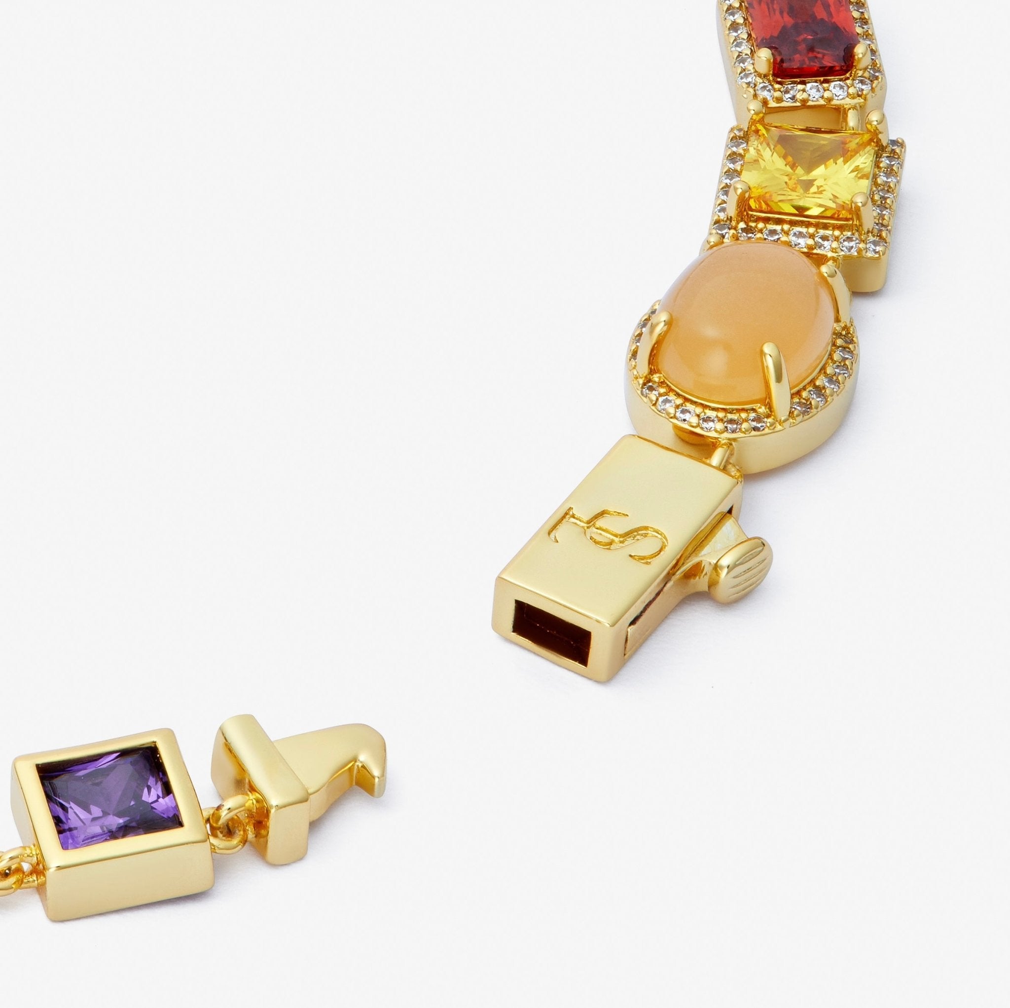 COLLIER DE GEMMES - OR - SAINT LEONE