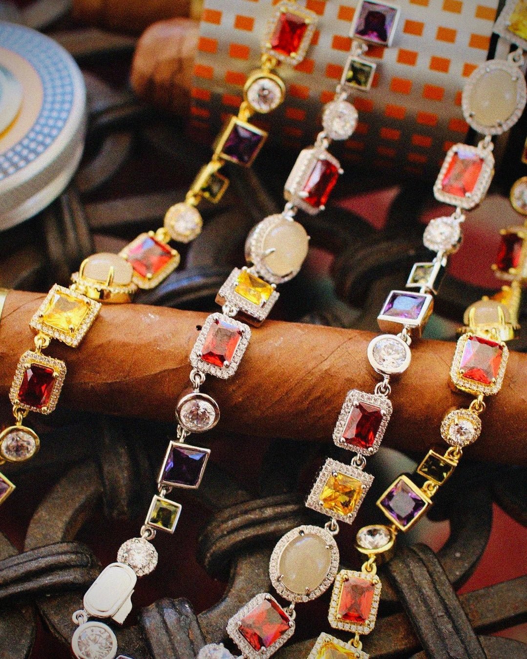 COLLIER DE GEMMES - ARGENT - SAINT LEONE